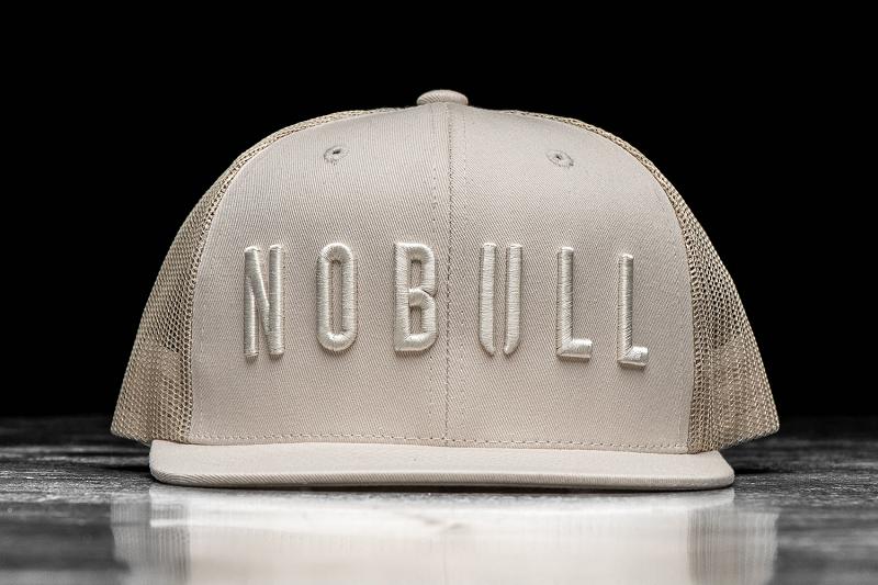 Men's Nobull Flat-Brim Trucker Hats Dark / Grey | SG B2583E